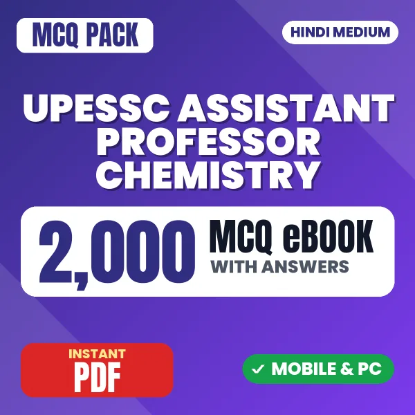 UPESSC Assistant Professor (Chemistry) Exam – 2000 MCQ eBook with Answers | Hindi Medium PDF Download