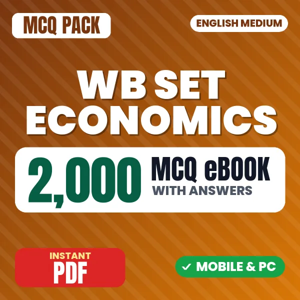 WB SET Economics Exam Paper 2 – 2000 MCQ eBook with Answers | English Medium PDF Download