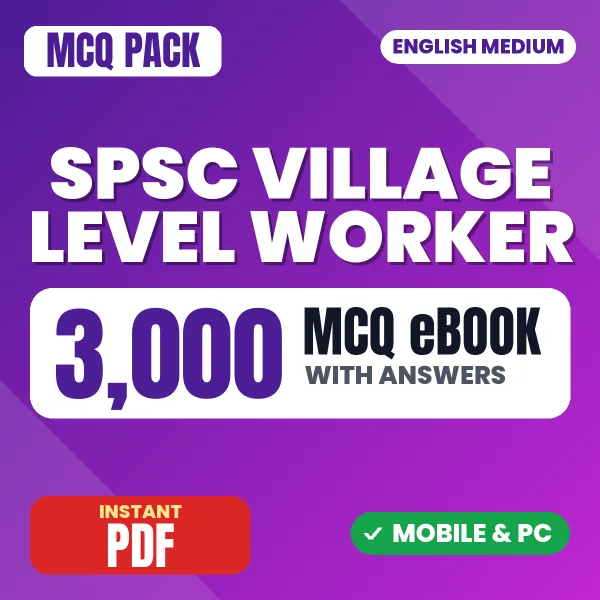 Sikkim PSC Village Level Worker Paper-1 Exam – 3000 MCQ eBook with Answers | English Medium PDF Download