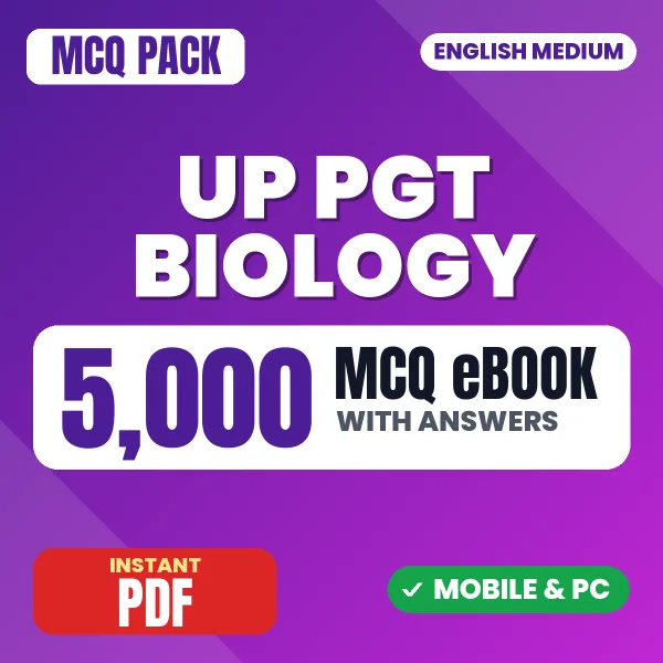 UP PGT Biology Exam – 5000 MCQ eBook with Answers | English Medium PDF Download