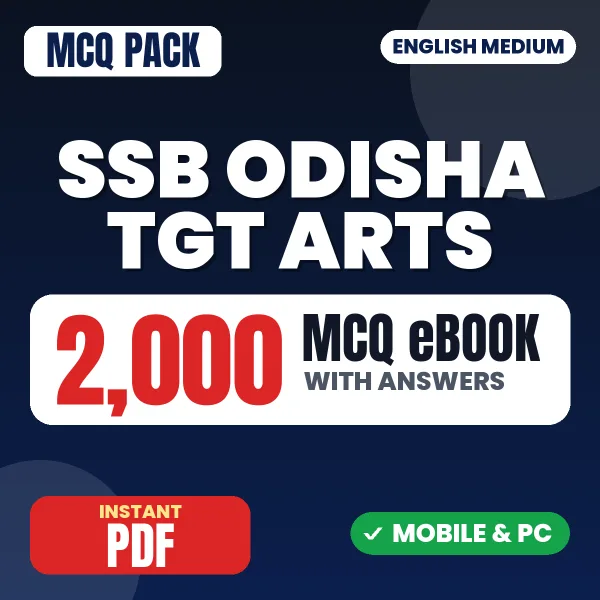 SSB Odisha TGT (Arts) Exam – 2000 MCQ eBook with Answers | English Medium PDF Download