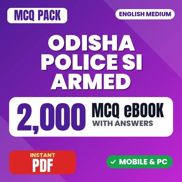 Odisha Police Sub Inspector (Armed) Paper II Exam – 2000 MCQ eBook with Answers | English Medium PDF Download