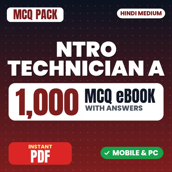 NTRO Technician A Exam – 1000 MCQ eBook with Answers | Hindi Medium PDF Download