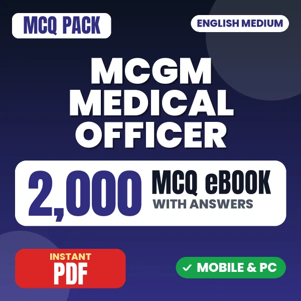 MCGM Medical Officer Exam – 2000 MCQ eBook with Answers | English Medium PDF Download