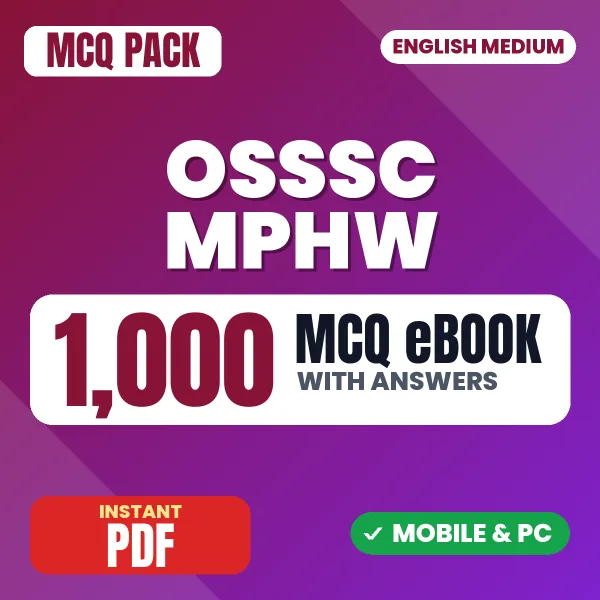 OSSSC MPHW Exam – 1000 MCQ eBook with Answers | English Medium PDF Download