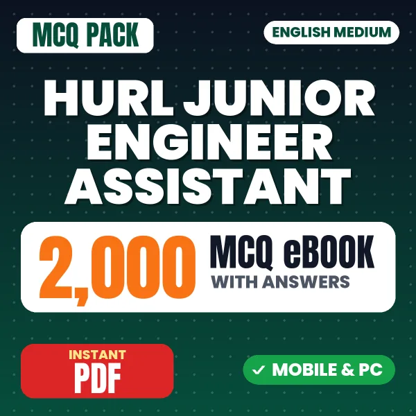 HURL Junior Engineer Assistant (Chemical) Exam – 2000 MCQ eBook with Answers | English Medium PDF Download