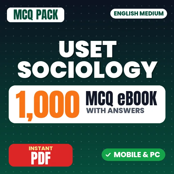 Uttarakhand SET Sociology Exam – 1000 MCQ eBook with Answers | English Medium PDF Download