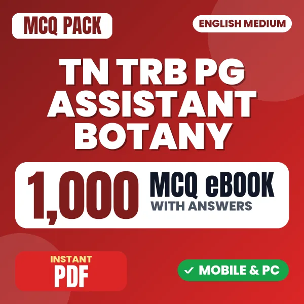 TN TRB PG Assistant (Botany) Exam – 1000 MCQ eBook with Answers | English Medium PDF Download