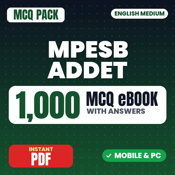 MPESB ADDET Exam – 1000 MCQ eBook with Answers | English Medium PDF Download