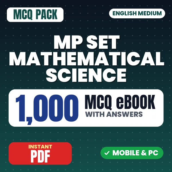 MP SET Mathematical Science Exam – 1000 MCQ eBook with Answers | English Medium PDF Download
