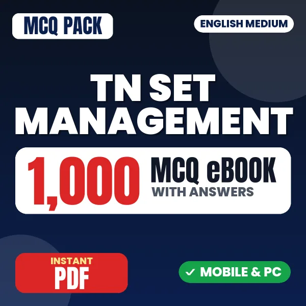 TN SET Management Exam Paper 2 – 1000 MCQ eBook with Answers | English Medium PDF Download