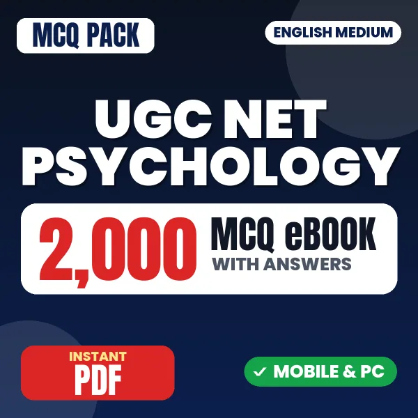 UGC NET Psychology Exam – 2000 MCQ eBook with Answers | English Medium PDF Download