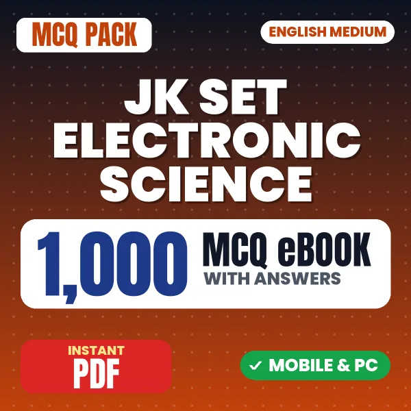 JK SET Electronic Science Exam – 1000 MCQ eBook with Answers | English Medium PDF Download