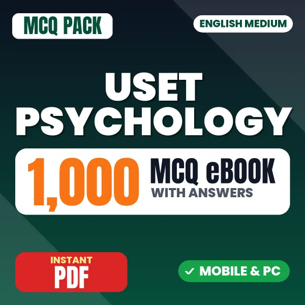 Uttarakhand SET Psychology Exam – 1000 MCQ eBook with Answers | English Medium PDF Download