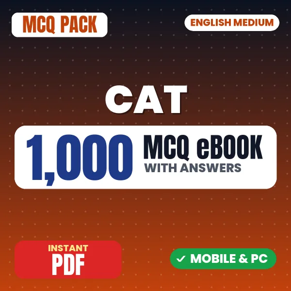 CAT Exam – 1000 MCQ eBook with Answers | English Medium PDF Download