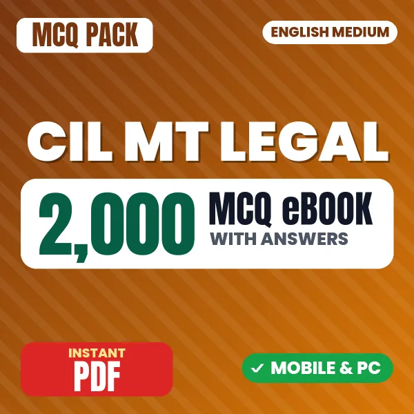 CIL Management Trainee (Legal) Paper-1 Exam – 2000 MCQ eBook with Answers | English Medium PDF Download