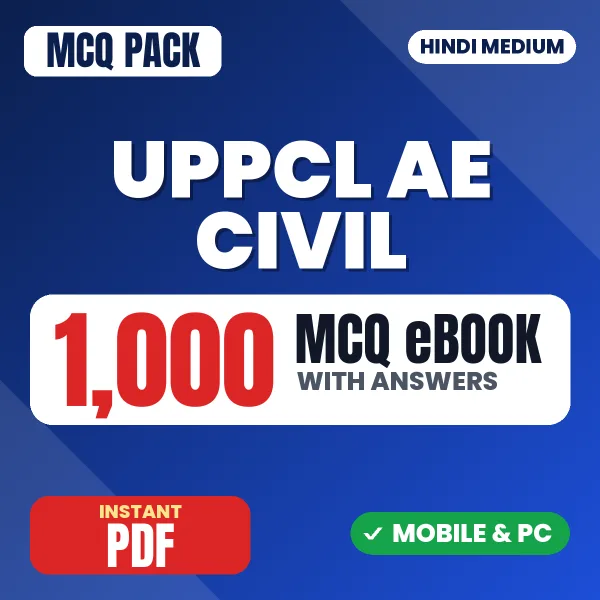 UPPCL AE Civil Exam – 1000 MCQ eBook with Answers | Hindi Medium PDF Download