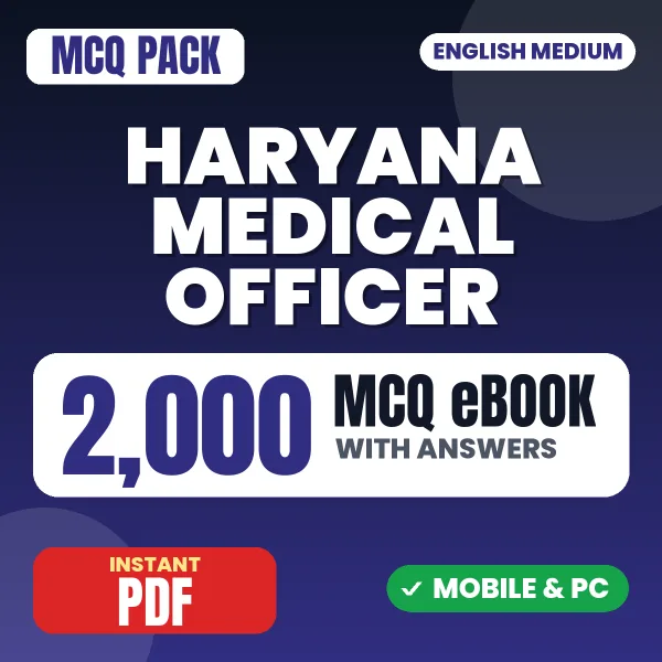 Haryana Medical Officer Exam (Screening Test) – 2000 MCQ eBook with Answers | English Medium PDF Download