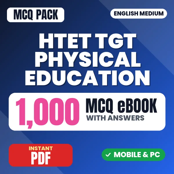 Haryana TET TGT Physical Education Exam – 1000 MCQ eBook with Answers | English Medium PDF Download