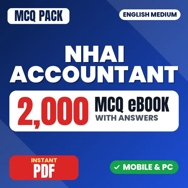 NHAI Accountant Exam – 2000 MCQ eBook with Answers | English Medium PDF Download