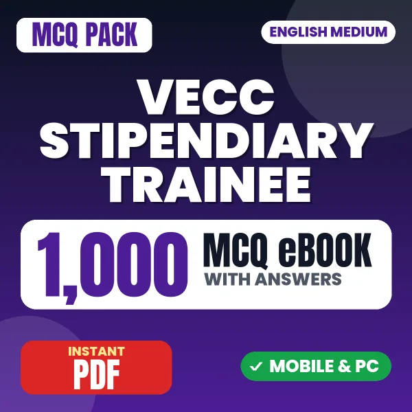 VECC Stipendiary Trainee Category - I Exam (Civil Engineering) – 1000 MCQ eBook with Answers | English Medium PDF Download