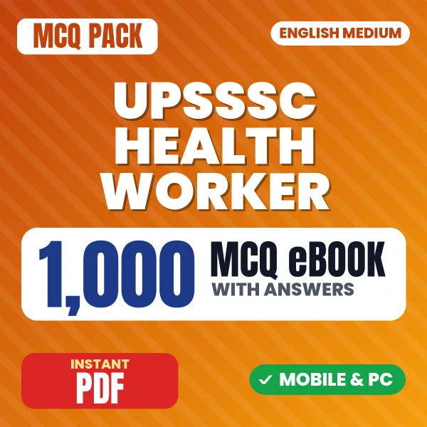 UPSSSC Female Health Worker (ANM) Exam – 1000 MCQ eBook with Answers | English Medium PDF Download