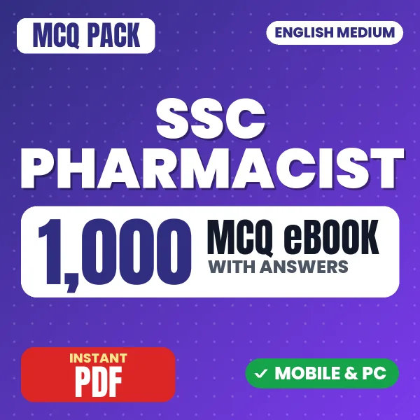 SSC Pharmacist Exam – 1000 MCQ eBook with Answers | English Medium PDF Download