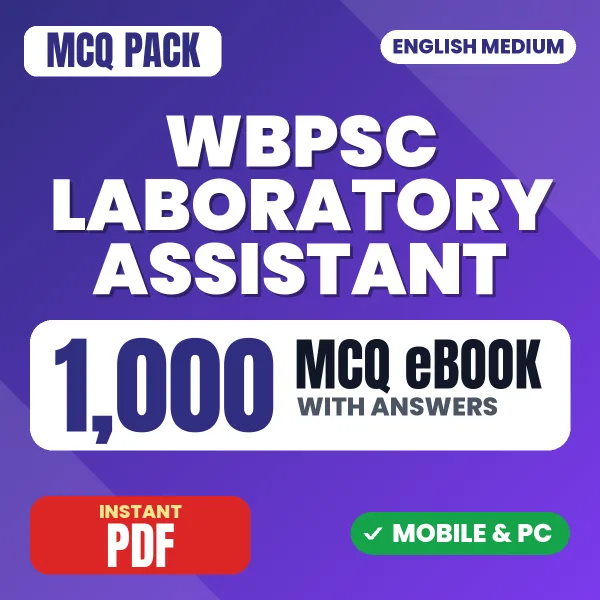 WBPSC Laboratory Assistant Exam – 1000 MCQ eBook with Answers | English Medium PDF Download