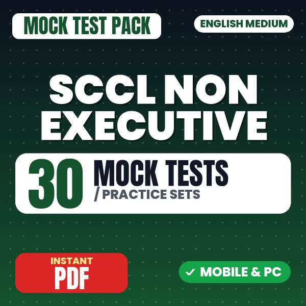 SCCL Non Executive Electrical Exam – 30 Mock Tests / Practice Sets | English Medium PDF Download