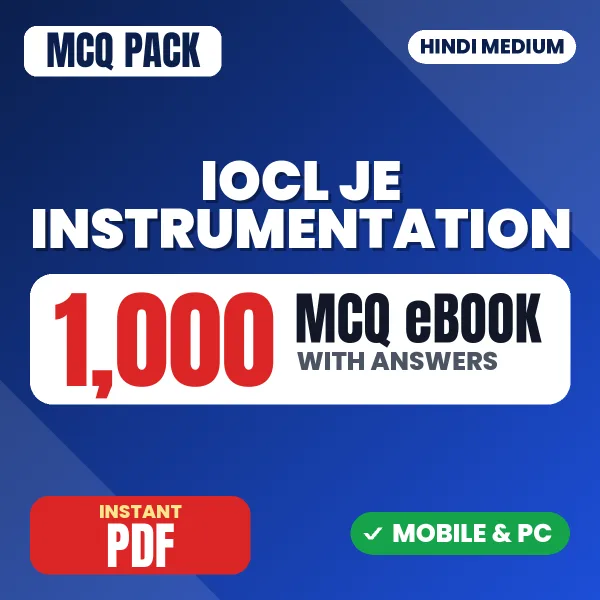 IOCL Junior Engineer (Instrumentation) Exam – 1000 MCQ eBook with Answers | Hindi Medium PDF Download