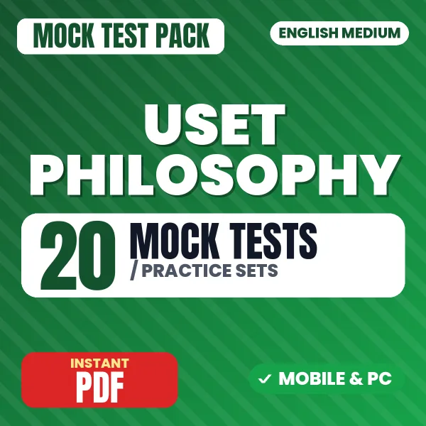 Uttarakhand SET Philosophy Exam – 20 Mock Tests / Practice Sets | English Medium PDF Download