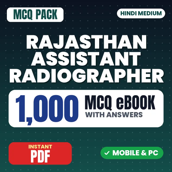 Rajasthan Assistant Radiographer Exam – 1000 MCQ eBook with Answers | Hindi Medium PDF Download