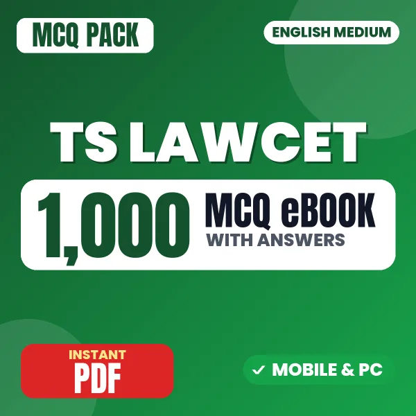 TS LAWCET Exam – 1000 MCQ eBook with Answers | English Medium PDF Download