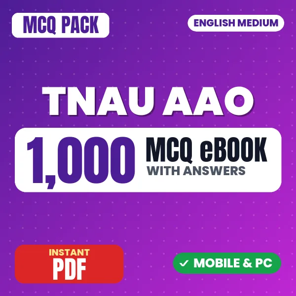 TNAU Assistant Agriculture Officer Exam – 1000 MCQ eBook with Answers | English Medium PDF Download