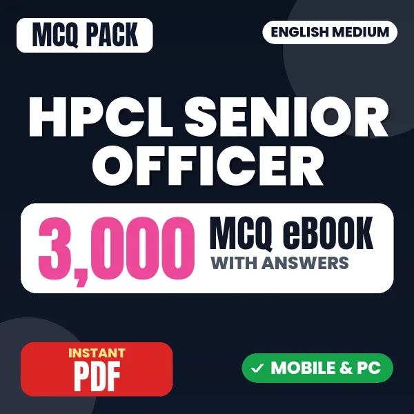 HPCL Senior Officer (Sales) Exam – 3000 MCQ eBook with Answers | English Medium PDF Download
