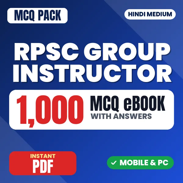 RPSC Group Instructor Exam – 1000 MCQ eBook with Answers | Hindi Medium PDF Download