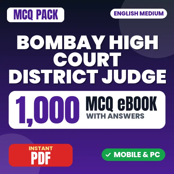 Bombay High Court District Judge Prelims Exam – 1000 MCQ eBook with Answers | English Medium PDF Download