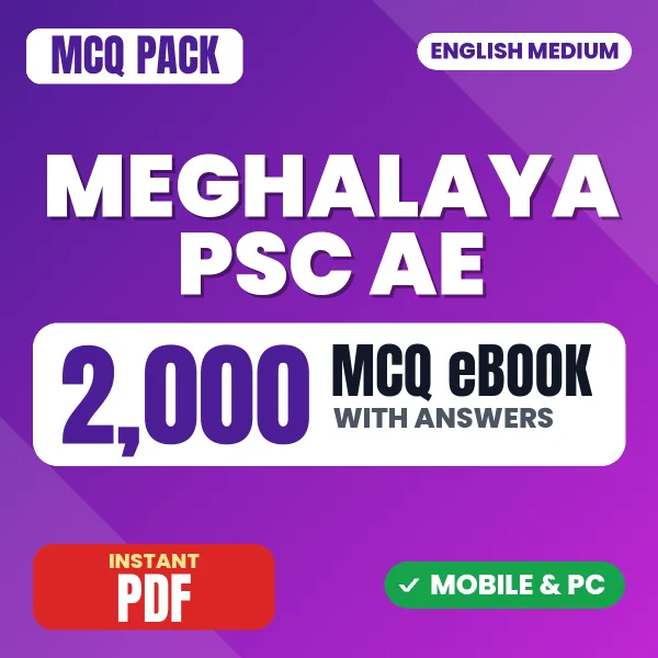 Meghalaya PSC AE Exam (Civil) – 2000 MCQ eBook with Answers | English Medium PDF Download