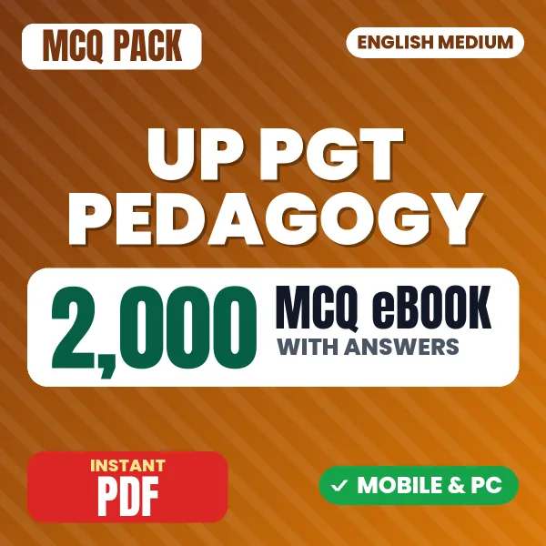 UP PGT Pedagogy Exam – 2000 MCQ eBook with Answers | English Medium PDF Download