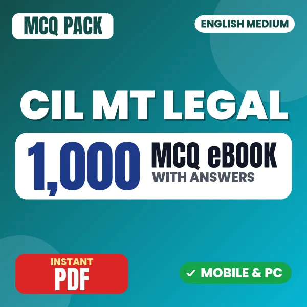 CIL Management Trainee (Legal) Paper-1 Exam – 1000 MCQ eBook with Answers | English Medium PDF Download