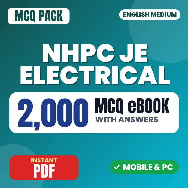 NHPC JE Electrical Exam – 2000 MCQ eBook with Answers | English Medium PDF Download