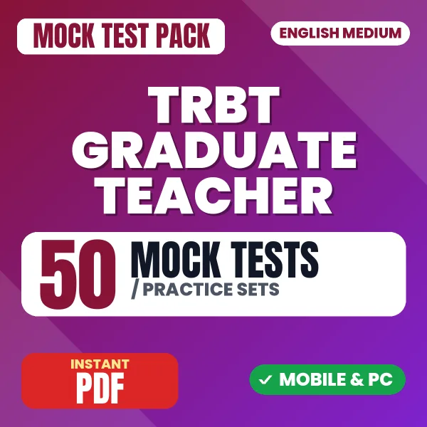 TRBT Graduate Teacher (Social Science) Exam – 50 Mock Tests / Practice Sets | English Medium PDF Download
