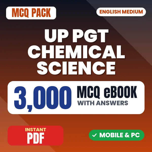 UP PGT Chemical Science Exam – 3000 MCQ eBook with Answers | English Medium PDF Download