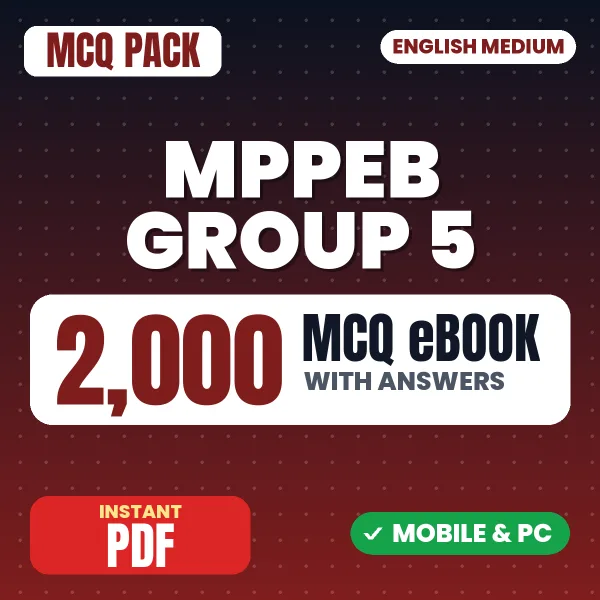 MPPEB Group 5 Exam (Pharmacist) – 2000 MCQ eBook with Answers | English Medium PDF Download
