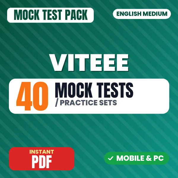 VIT Entrance Mathematics Exam – 40 Mock Tests / Practice Sets | English Medium PDF Download