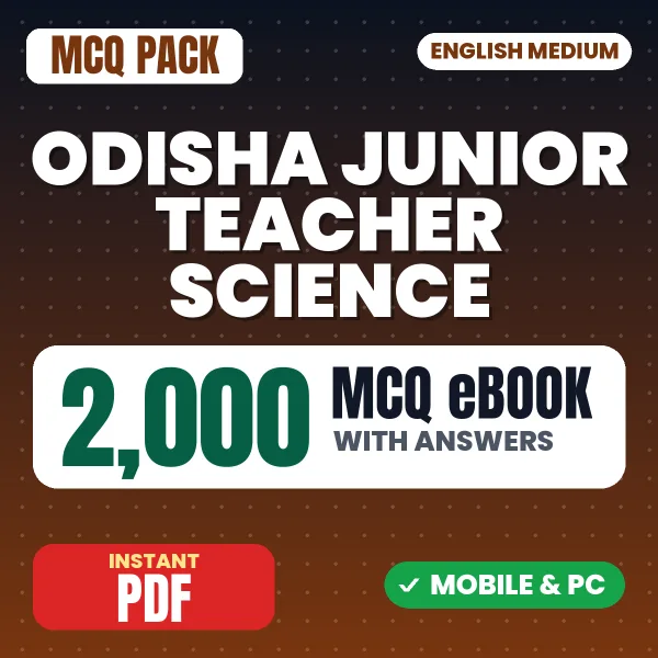 Odisha Junior Teacher Science Exam – 2000 MCQ eBook with Answers | English Medium PDF Download