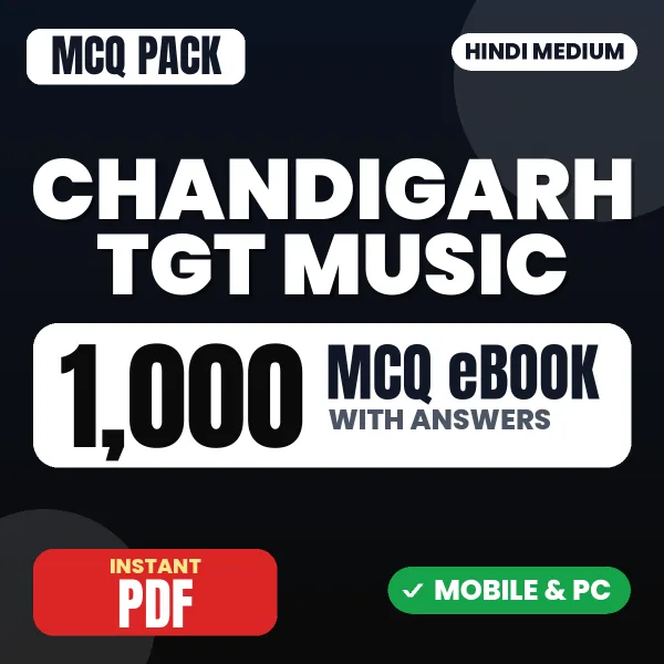 Chandigarh TGT Music Exam – 1000 MCQ eBook with Answers | Hindi Medium PDF Download