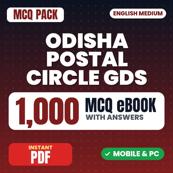 Odisha Postal Circle GDS Exam – 1000 MCQ eBook with Answers | English Medium PDF Download