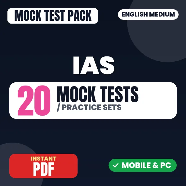 IAS Prelims Exam Paper II (CSAT) – 20 Mock Tests / Practice Sets | English Medium PDF Download