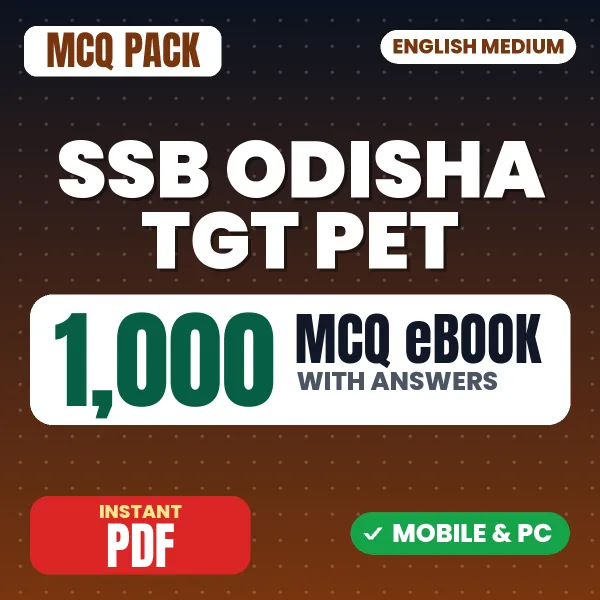 SSB Odisha TGT PET Exam – 1000 MCQ eBook with Answers | English Medium PDF Download